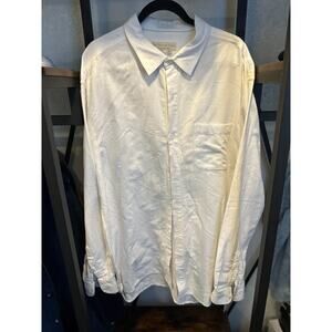 VTG The Territory Ahead Long Sleeve Button Down Textured White Shirt Size XL